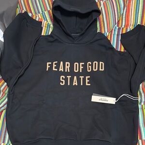 Sale today Fear of God, essentials, state hoodie, size, extra large bran…